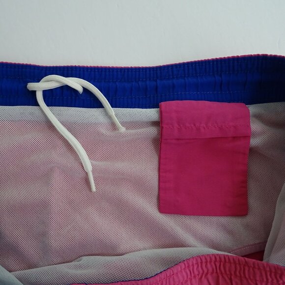 Vtg Y2K Polo Ralph Lauren Pink Swim Trunks Shorts Men Size M Mesh Lining FLAW - Picture 6 of 13